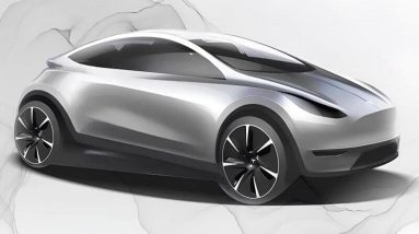 Image conceptuelle d'une voiture electrique à 25000dollars de Tesla