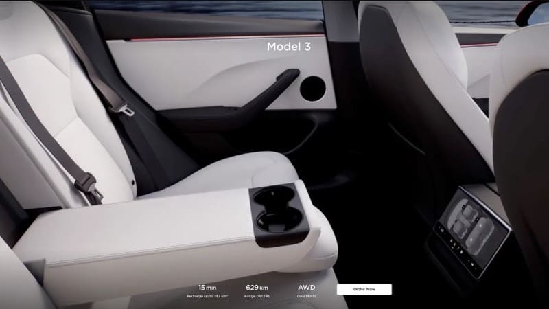 Tesla model 3 Highland intérieur