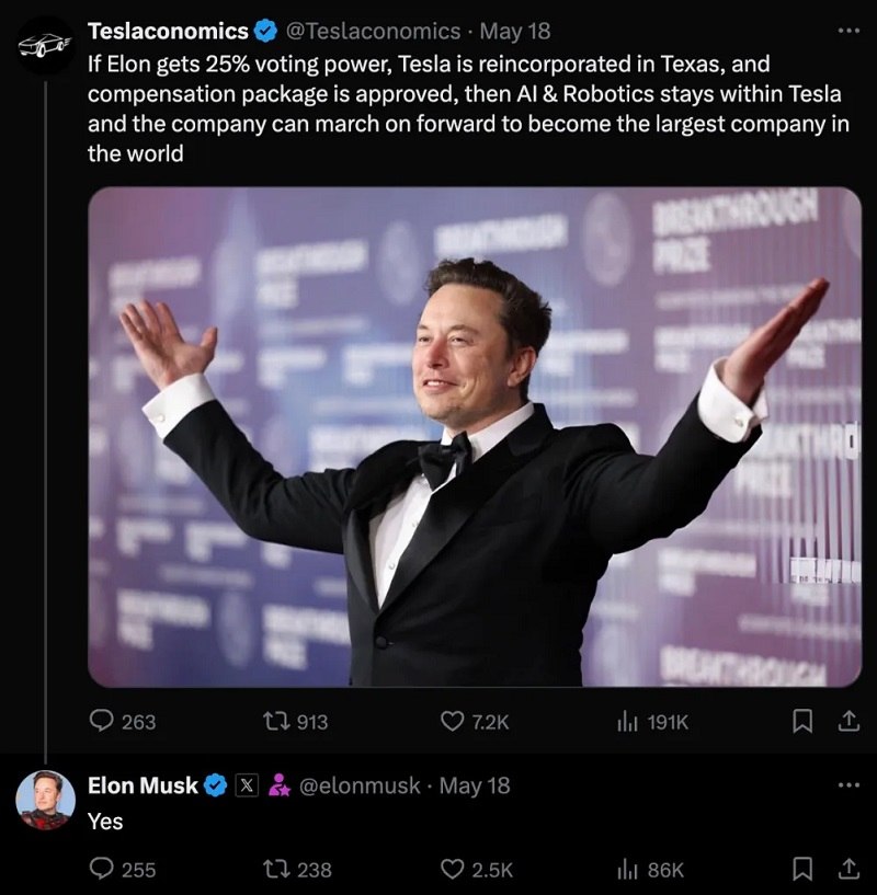 salaire Elon Musk