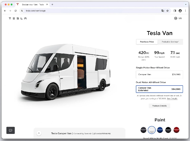 Concept Tesla Van 